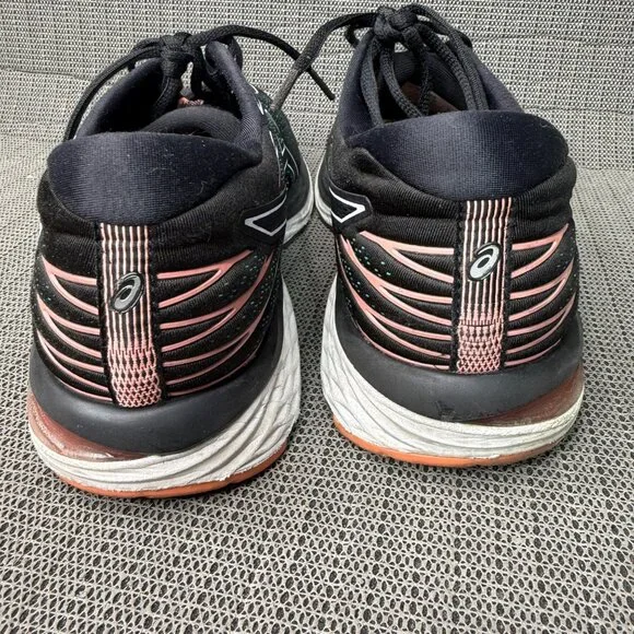 Asics Gel-Cumulus 12 Mens Size 12 Black & Green Running Shoes Rubber Sole - Picture 3 of 8